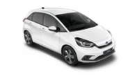 Trojštvrťový záber spredu na modely Honda Jazz a Jazz Crosstar